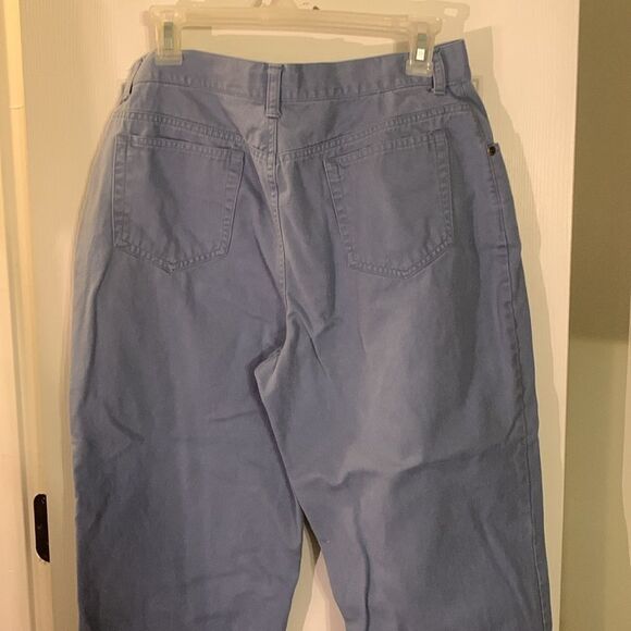 EDDIE BAUER CROP HIGH WAISTED JEANS GRAY 5 POCKET SZ 12 - Picture 6 of 8